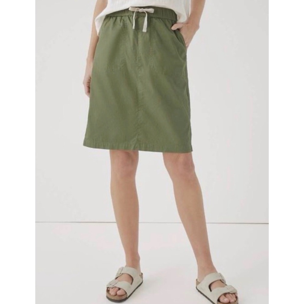Pact daily twill Utility Skirt Women M Green Gorpcore Utilitarian Sustainable
